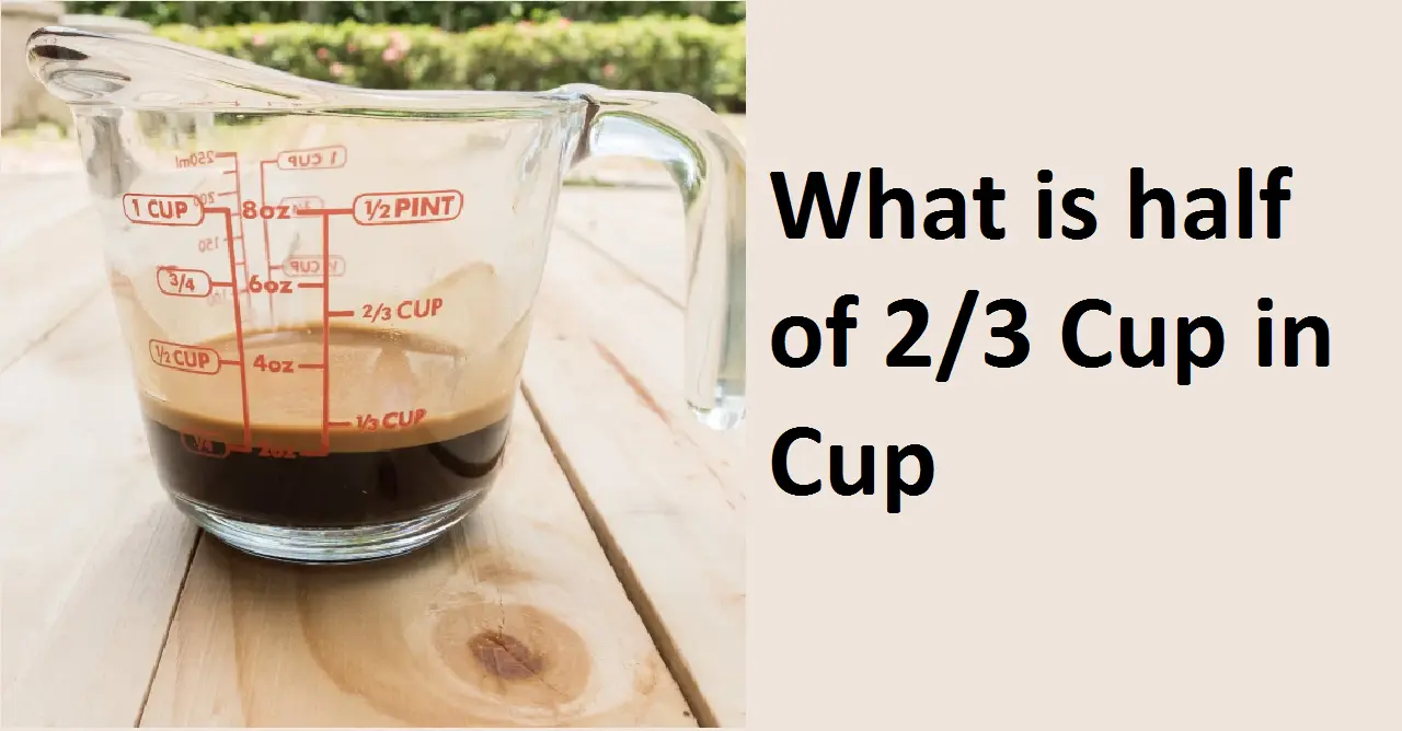 What is half of 2-3 Cup in Cup